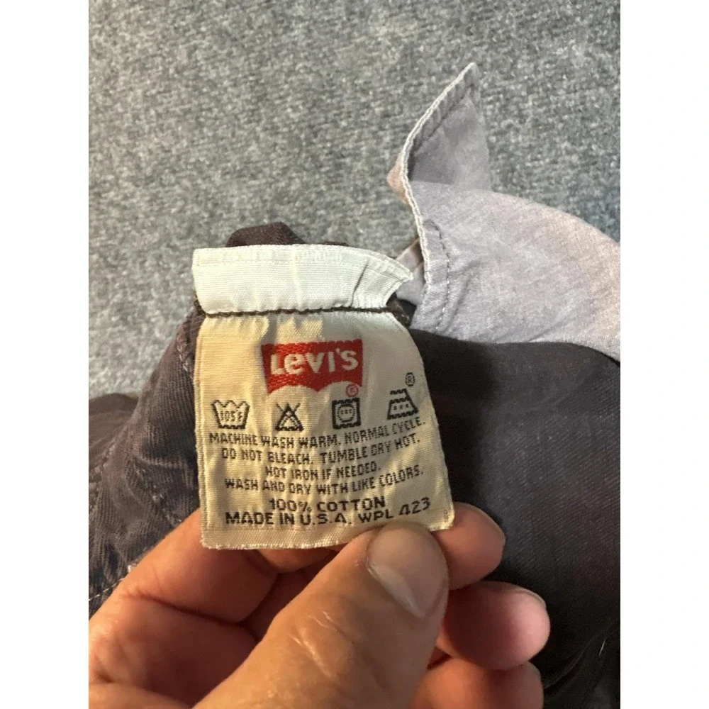 VTG Levis 501 Jeans Mens 30x30 Brown Denim Straight Leg Made USA Button Fly 90s - Picture 8 of 12